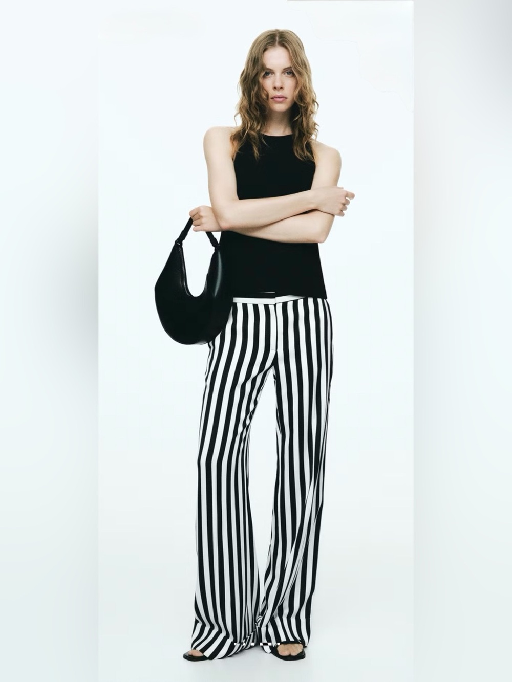 Mango Straight Striped Trousers